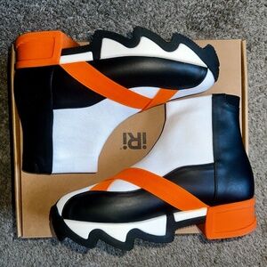iRi NYC Mid Top Neoprene Sneakers Wavy Sole Ankle Sock Boots US 11 NIB